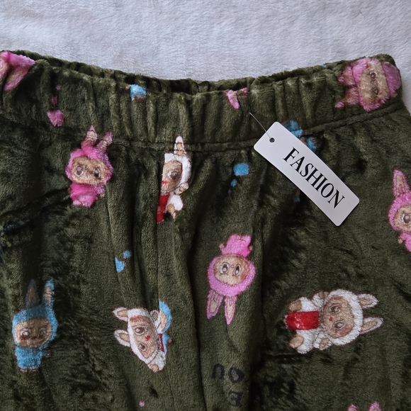 Women's Olive Pajama Pants - Picture 2 of 4